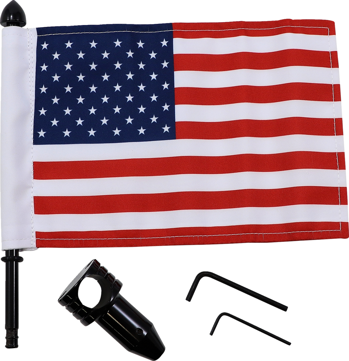 Saddlebag - Fixed Upright Flag Mount - 7/8\" Bar - 6\" X 9\" Flag