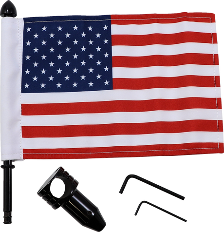 Saddlebag - Fixed Upright Flag Mount - 7/8\" Bar - 6\" X 9\" Flag