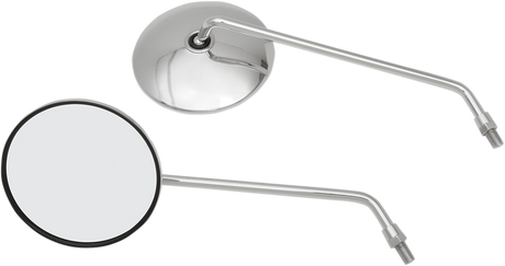 Mirrors - Classic - Universal - Side View - Round - Chrome - Left/Right