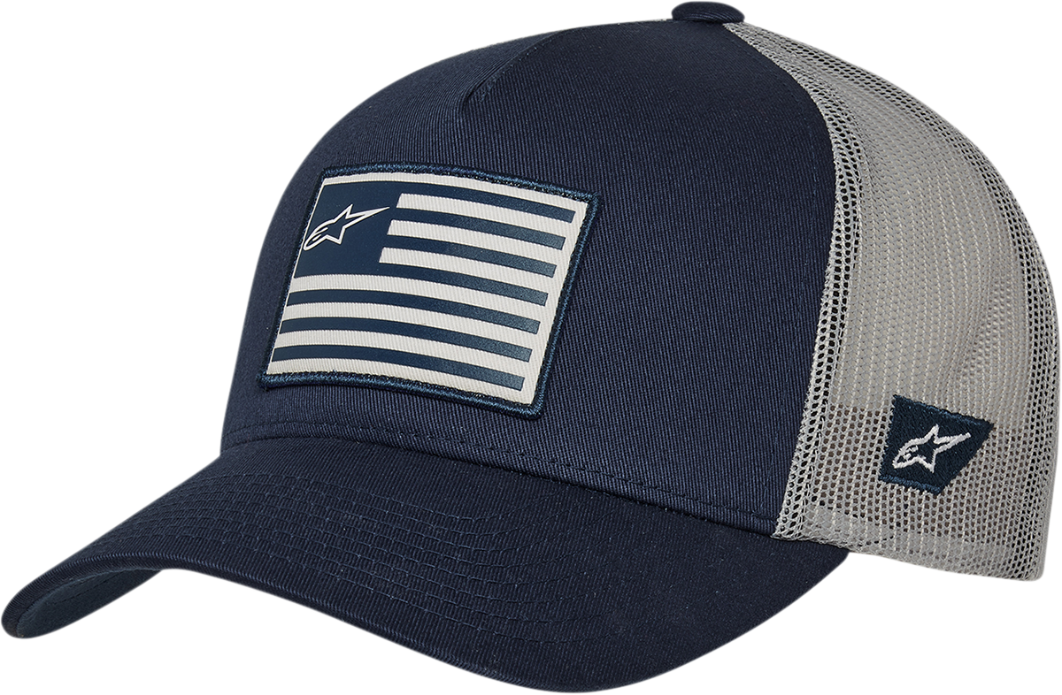 Flag Snapback Hat - Navy/Gray - One Size