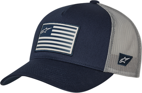 Flag Snapback Hat - Navy/Gray - One Size