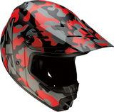 Youth Rise Helmet - Camo - Red - Large