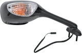 Mirror - Side View - Lighted - Black/Carbon Fiber - Rectangle - Right - Suzuki 2005 - 2009