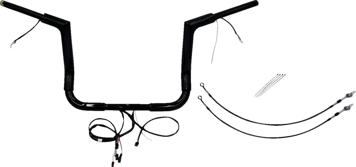 Handlebar Kit - Flat Top - 12\" - Black 2016 - 2020