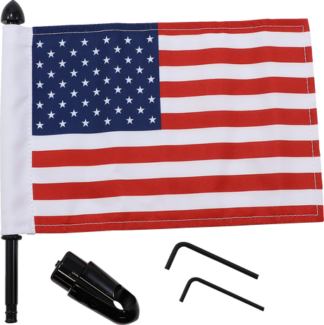 Flag Mount - Detachable Sissy Bar - 9\" Pole - 6\" X 9\" Flag