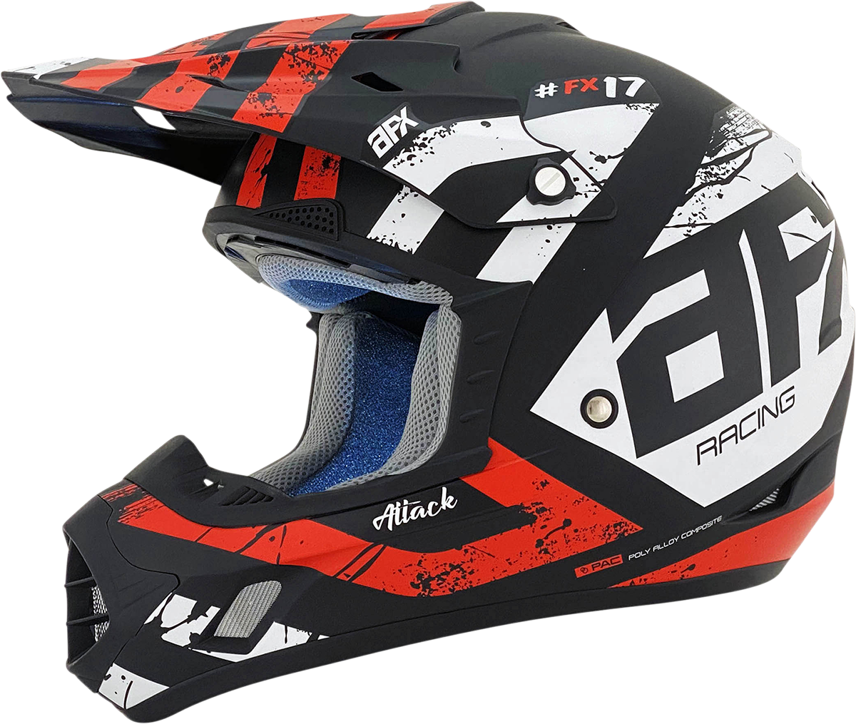 FX-17Y Helmet - Attack - Matte Black/Red - Medium