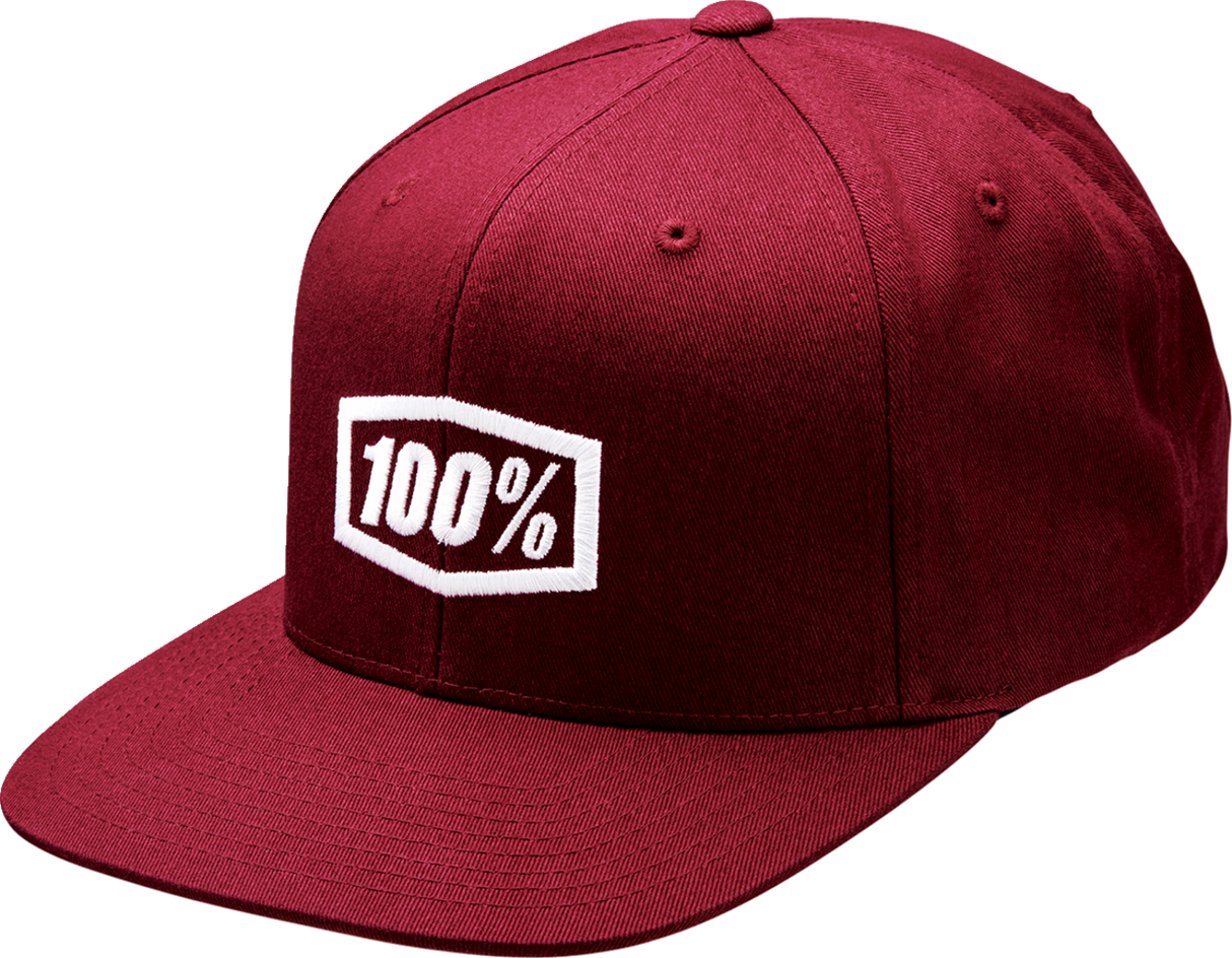 Icon Snapback Hat - Burgundy - One Size