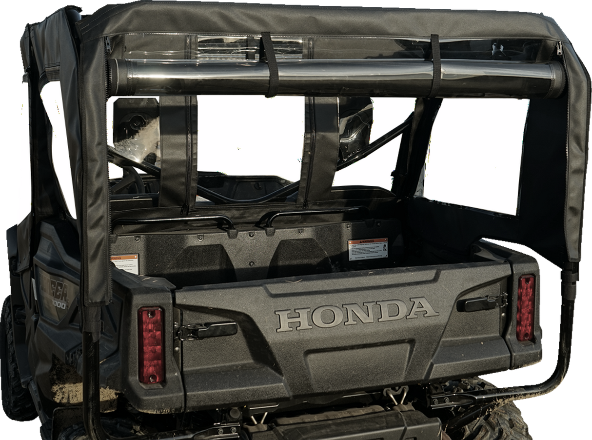 Soft Doors - Middle/Rear Windows - Black - Honda Pioneer 1000 2016 - 2023