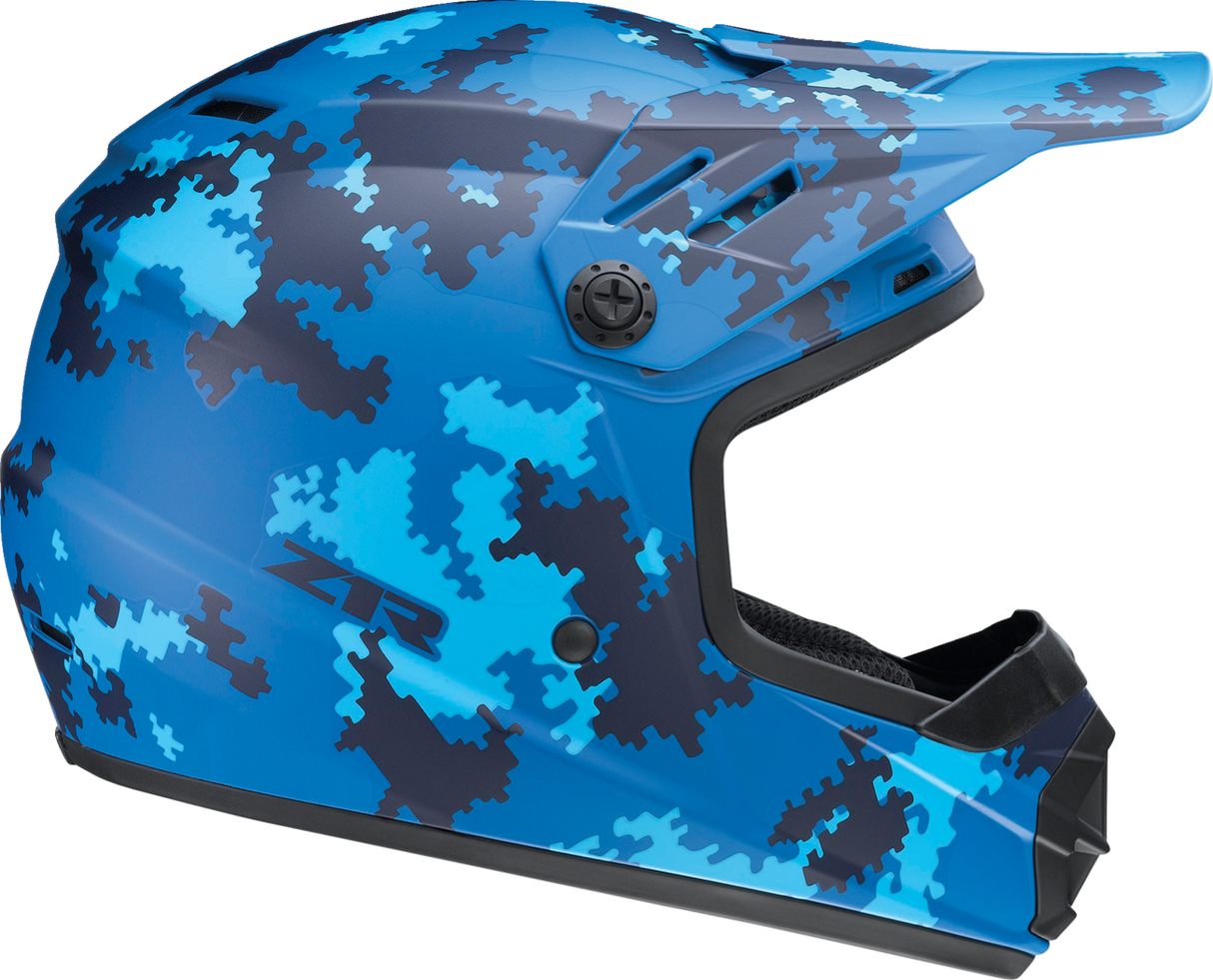 Youth Rise Helmet - Digi Camo - Blue - Medium