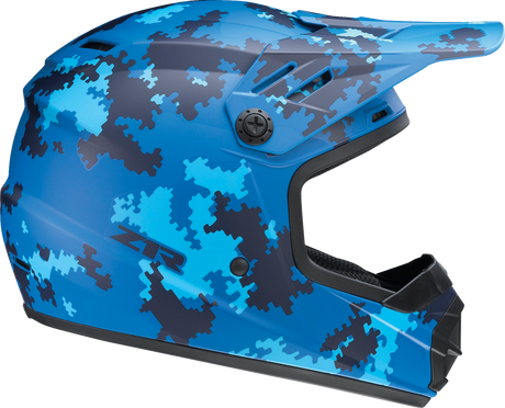 Youth Rise Helmet - Digi Camo - Blue - Medium