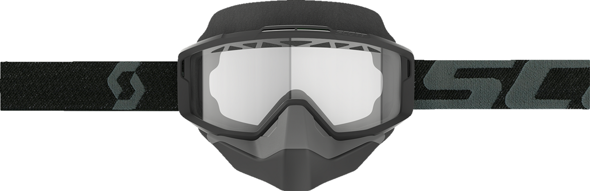 Split Snow Goggles - OTG - Black - Clear