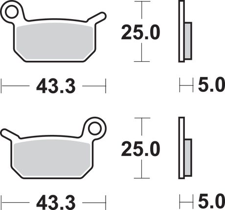 Off-Road Sintered Brake Pads - KTM 50 2017 - 2021