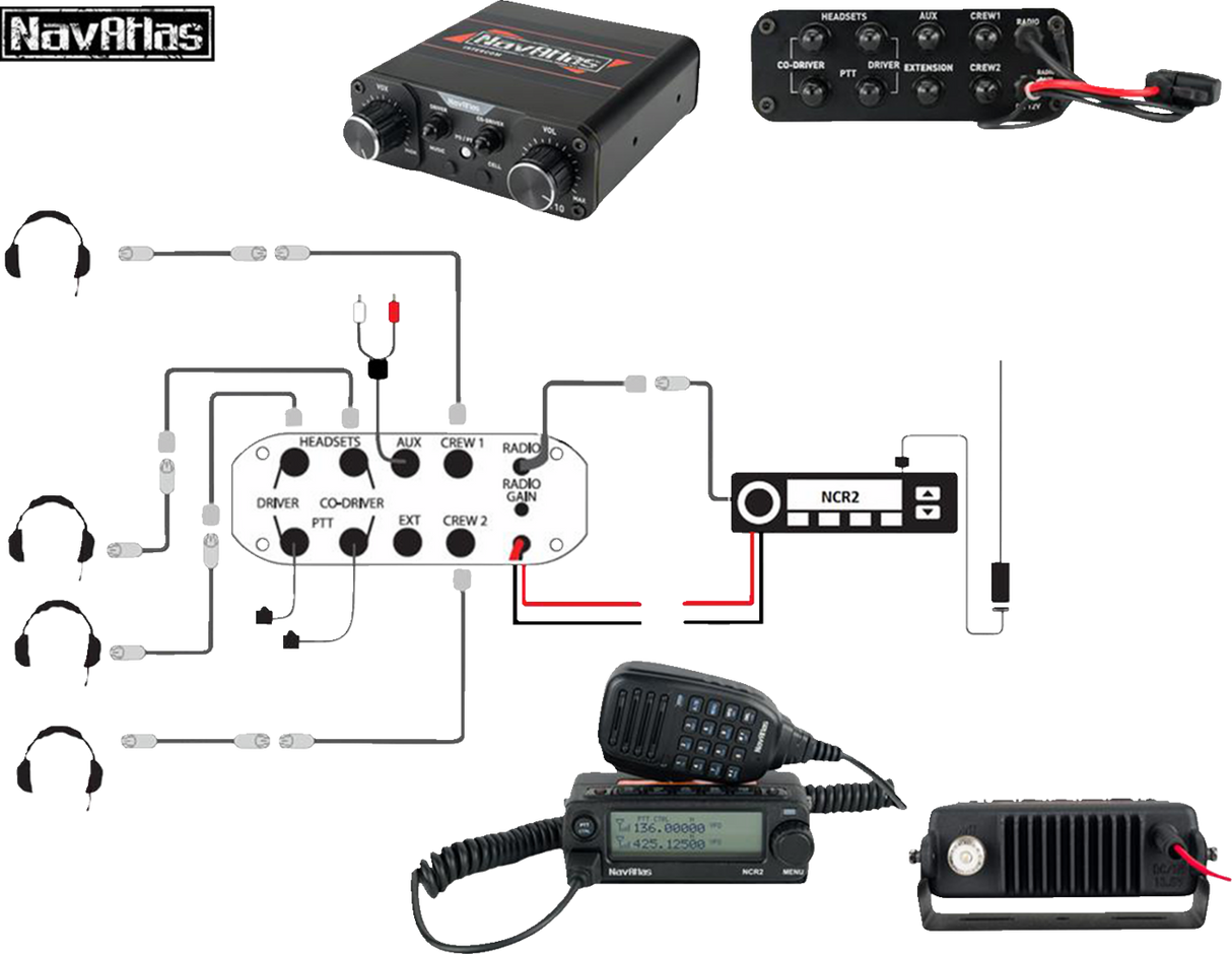 Intercom/Radio and Headset Kit - 4-Seat - Beige