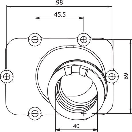 Carburetor Mounting Flange - Ski-Doo 2004 - 2008