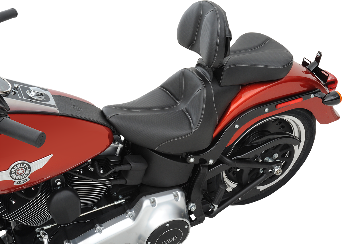 Dominator Solo Seat - w/o Backrest - Black w/ Gray Stitching - FL/FX \'06-\'17 2006 - 2017