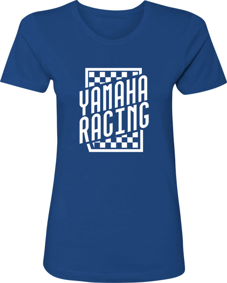 Women\'s Yamaha Racing Check T-Shirt - Blue - XL