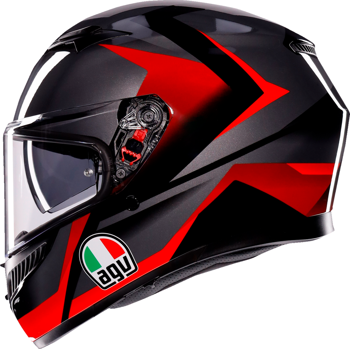 K3 Helmet - Striga - Black/Gray/Red - Medium