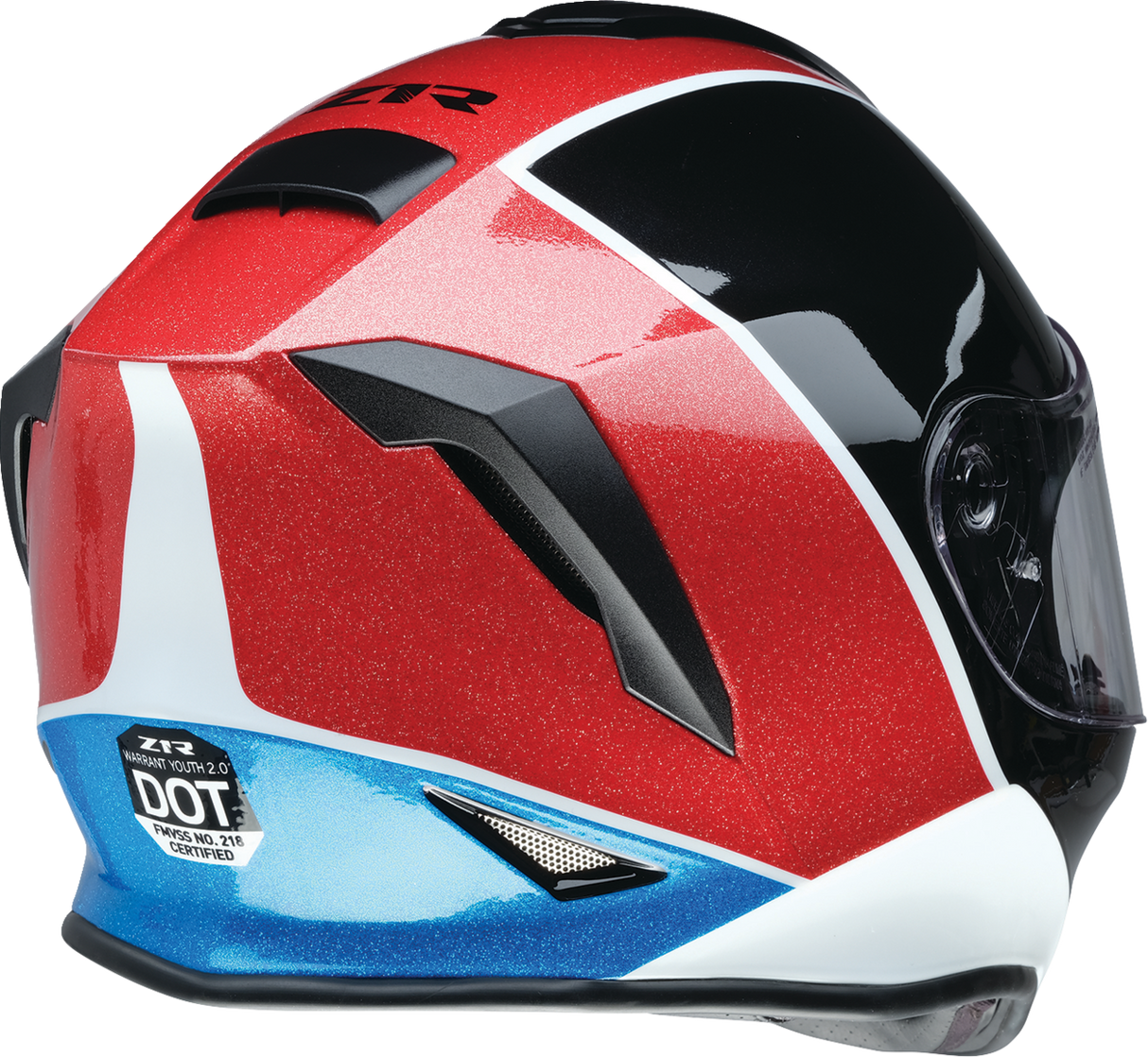 Youth Warrant 2.0 Helmet - Fresh Pow - Red/White/Blue - Small