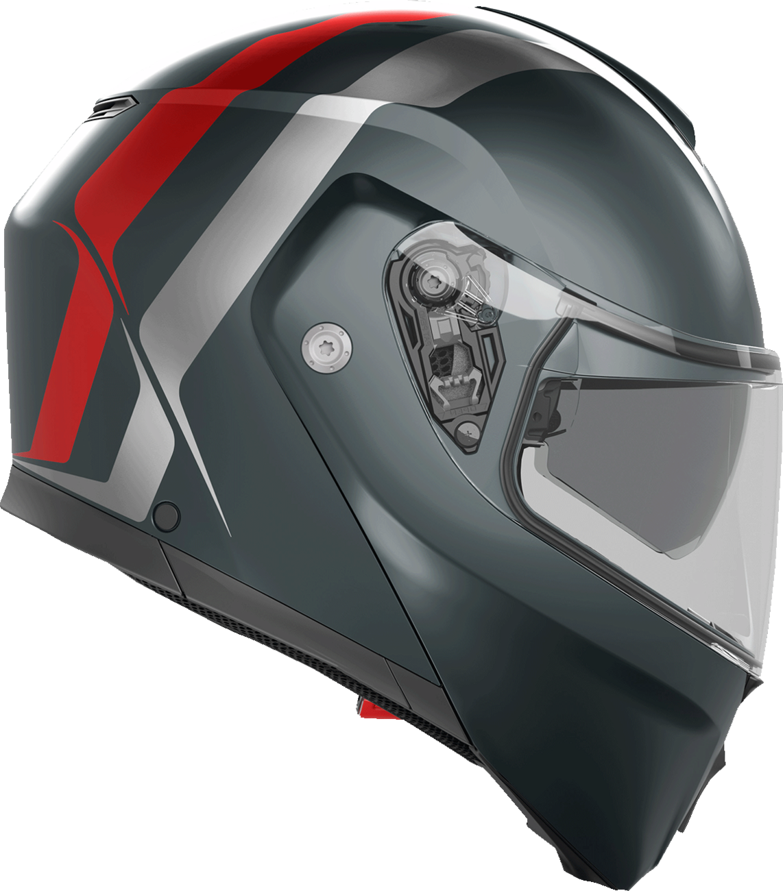 Streetmodular Helmet - Resia - Matte Gray/Silver/Red - Small