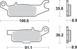 Off-Road Sintered Brake Pads - YFM 2007 - 2015