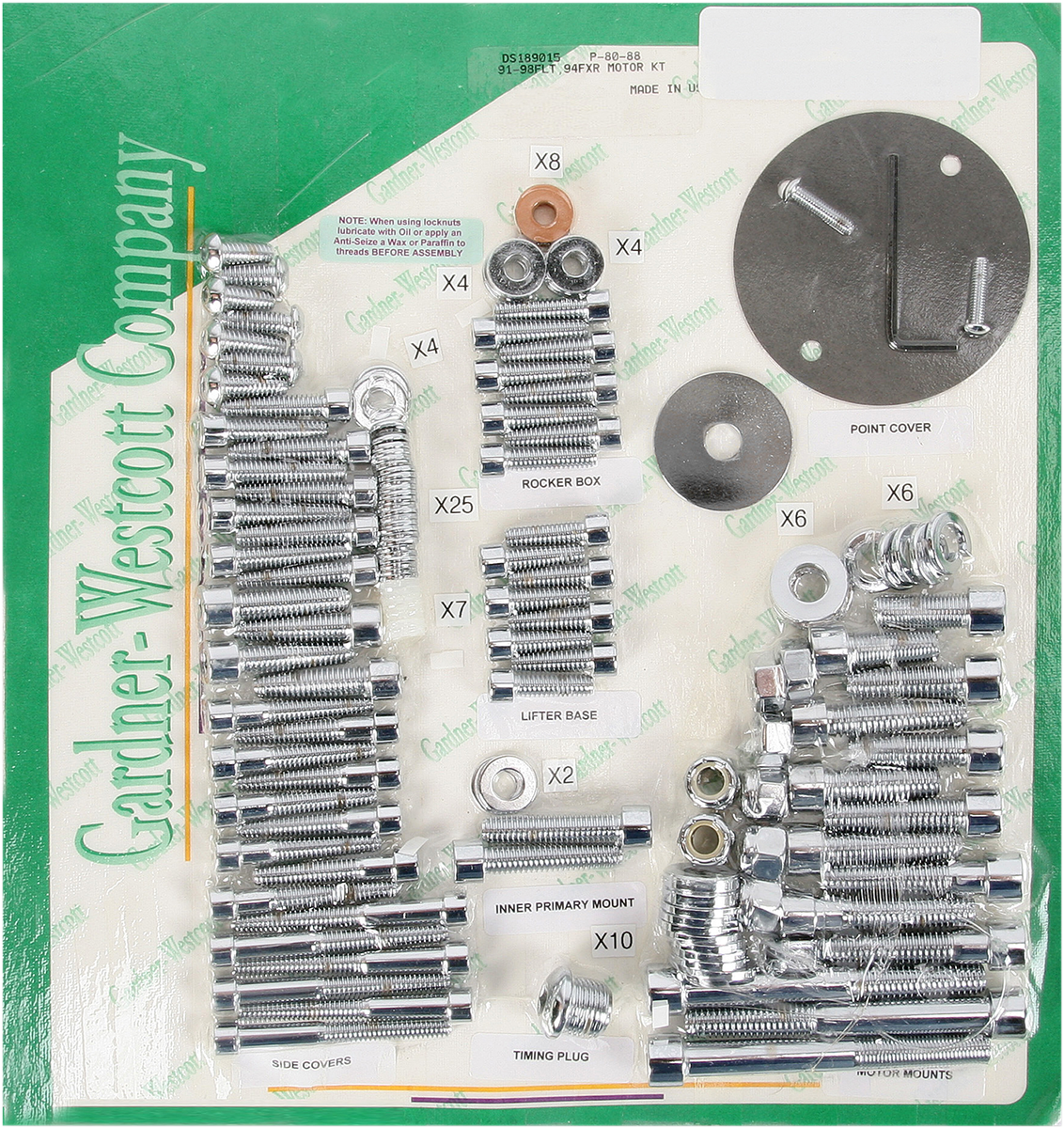 Bolt Kit - Motor Set - Socket-Head 1991 - 1998