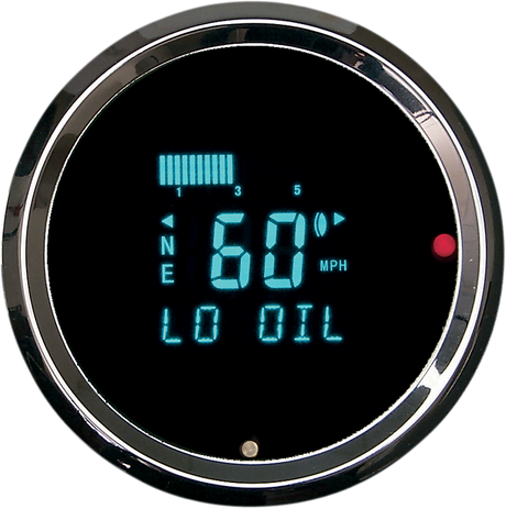 3011 Round Digital Speedometer with Indicators - 3-3/8\"