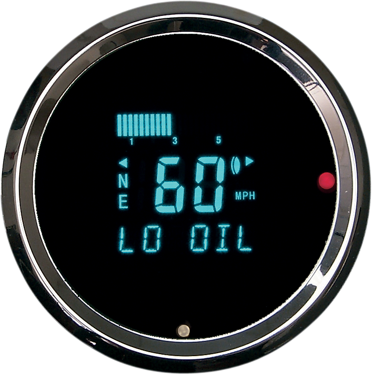 3011 Round Digital Speedometer with Indicators - 3-3/8\"