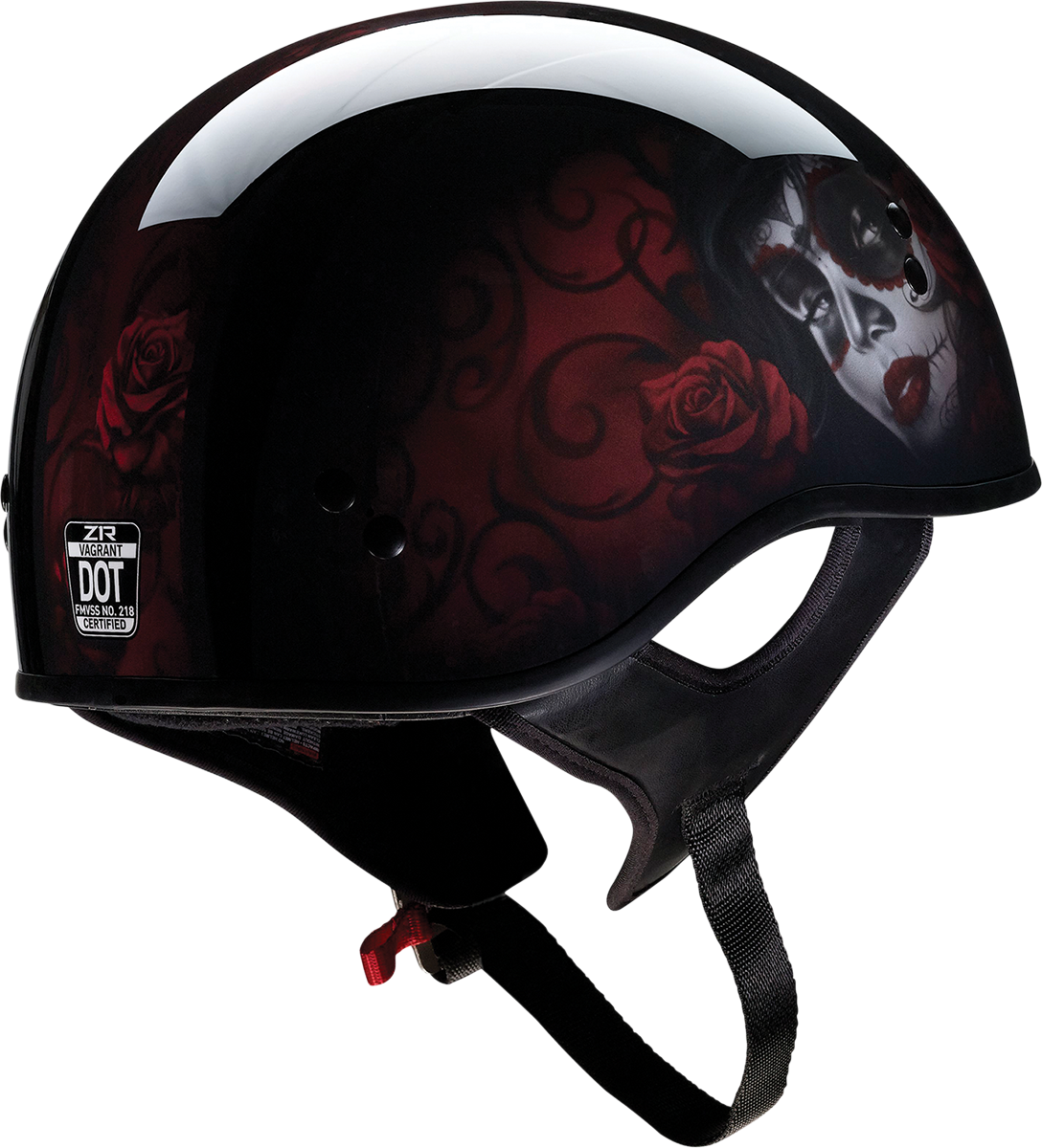 Vagrant Helmet - Red Catrina - Black/Red - Small