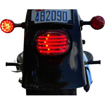 CUSTOM DYNAMICS  2010-1416 ProBEAM® Integrated Low Profile LED Taillights with Auxiliary Turn Signals  - Top Window - Red Lens