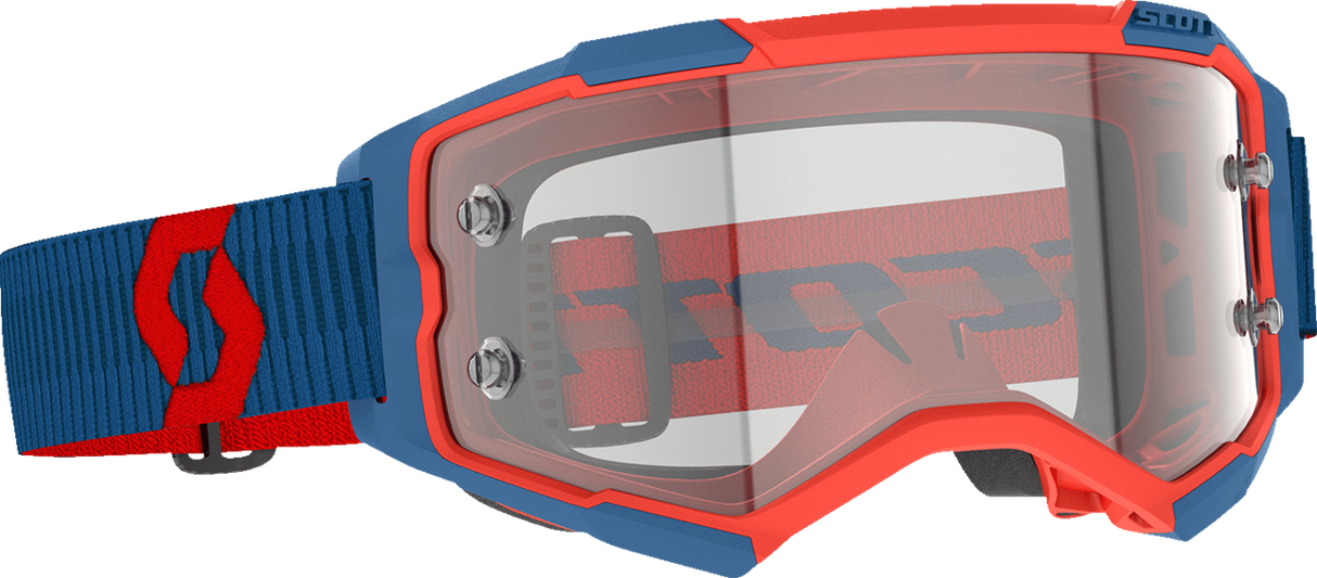 Fury Goggle - Dark Blue/Neon Red - Clear