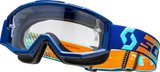 Split OTG Goggles - Royal Blue/Orange - Clear Works