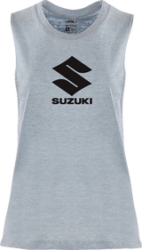 Women\'s Suzuki Idol Muscle Tank Top - Light Heather Blue - XL