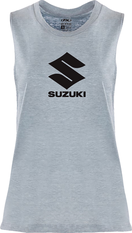 Women\'s Suzuki Idol Muscle Tank Top - Light Heather Blue - XL