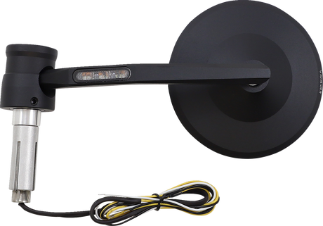 Mirror - Montana Rim - Side View - DRL/Turn Signal - Round - Black