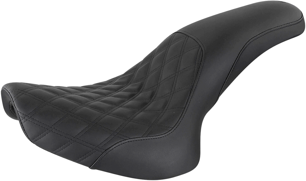 Profiler Seat - Front Lattice/Rear Smooth - Black - Softail 2000 - 2006