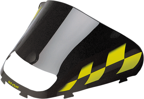 Windshield - Black/Yellow Checkered - Ski Doo 1998 - 2001