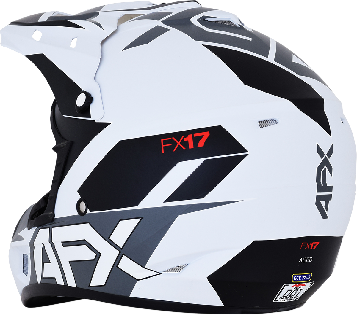 FX-17 Helmet - Aced - Matte White/White - Large