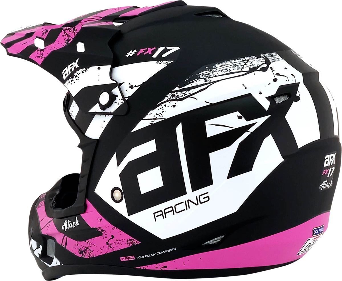 FX-17Y Helmet - Attack - Matte Black/Fuchsia - Large