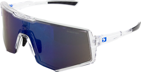 Sprocket Sunglasses - Crystal Clear - Blue Mirror