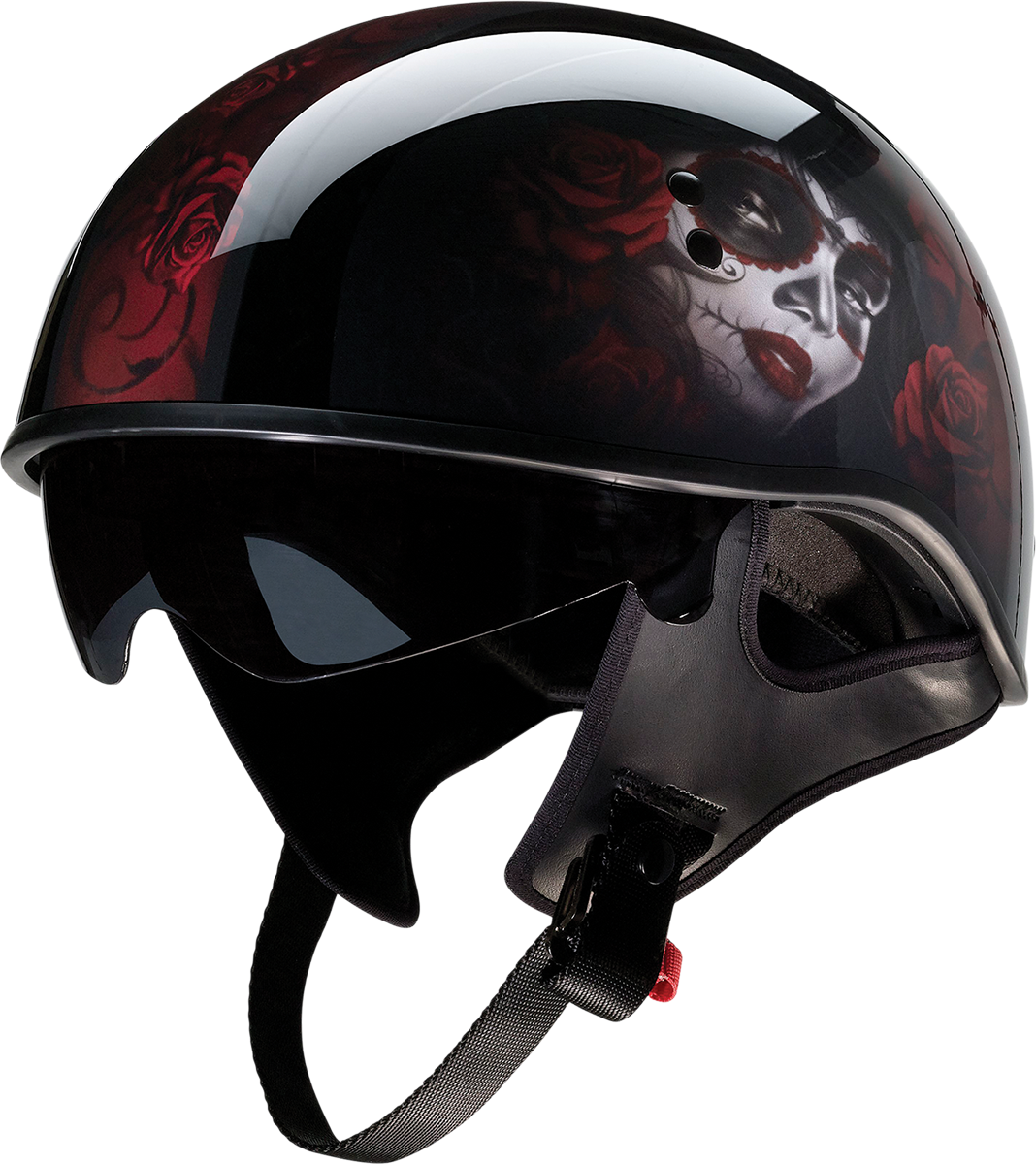 Vagrant Helmet - Red Catrina - Black/Red - XS