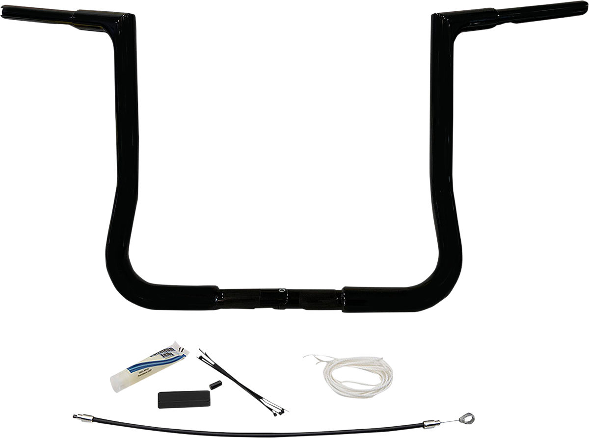 Handlebar Kit - Flat Top - 12\" - Black 2008 - 2013