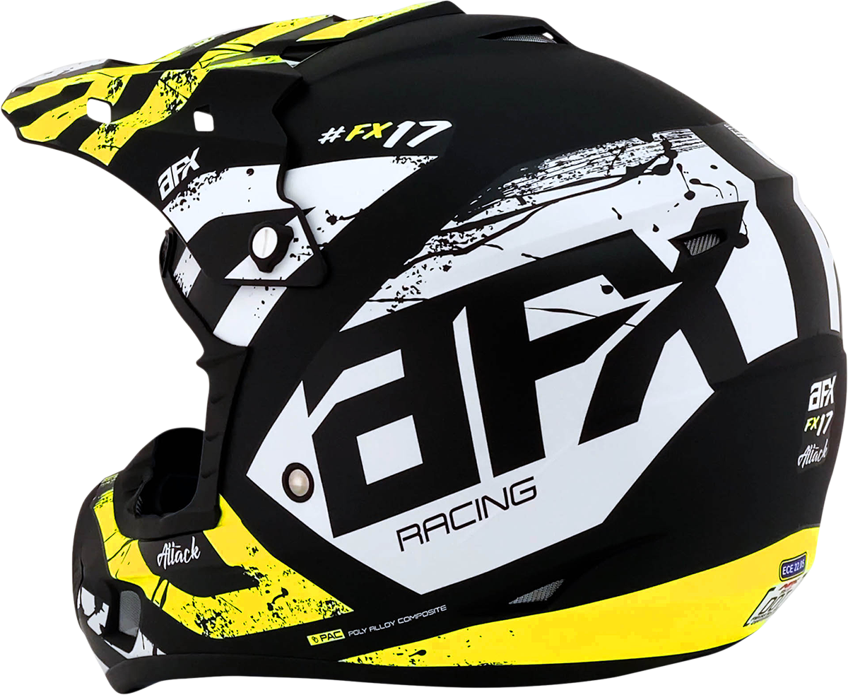 FX-17Y Helmet - Attack - Matte Black/Hi-Vis Yellow - Small