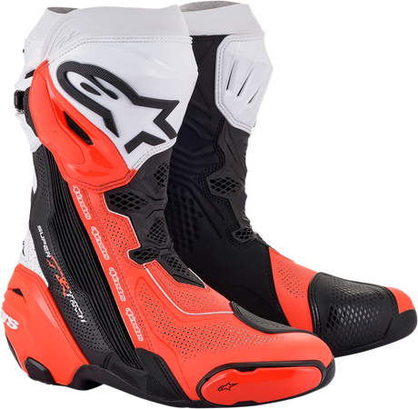 Supertech V Boots - Black/Fluo Red/White - US 12.5 / EU 48