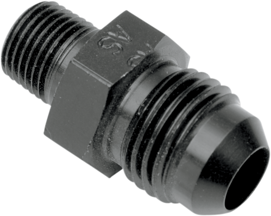 Oil Line Fitting - Black - Straight - 1/4\" NPT