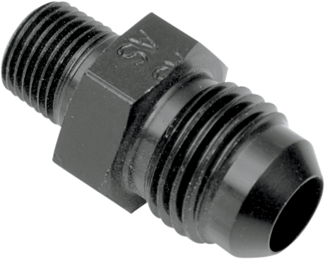 Oil Line Fitting - Black - Straight - 1/4\" NPT