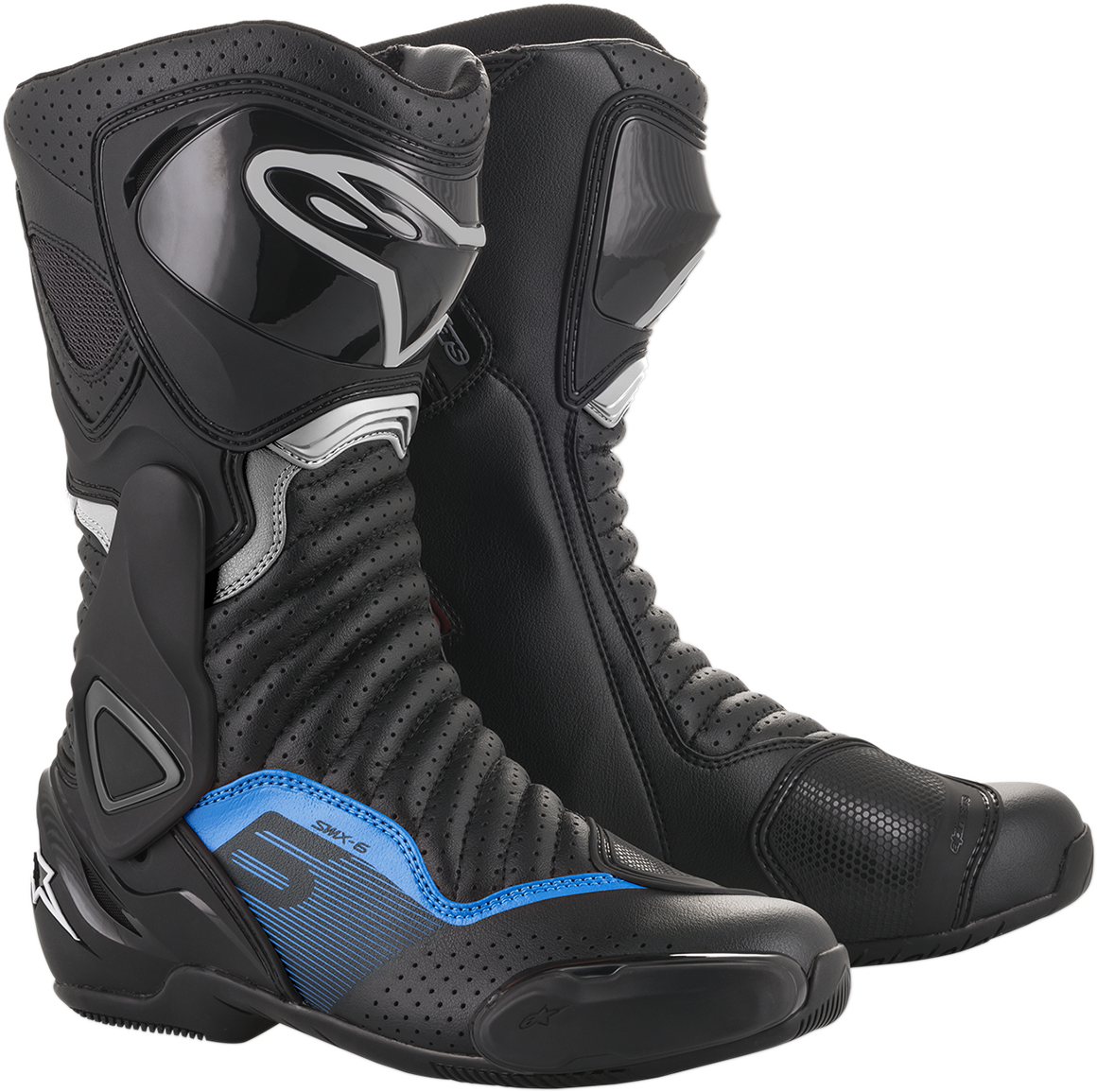 SMX-6 v2 Vented Boots - Black/Gray/Blue - US 9 / EU 43