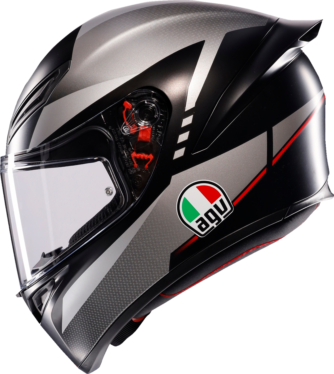 K1 S Helmet - Lap - Matte Black/Gray/Red - XL