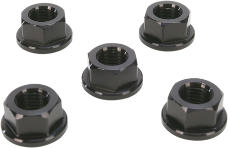 Aluminum Sprocket Nuts - Black - M10 x 1.25