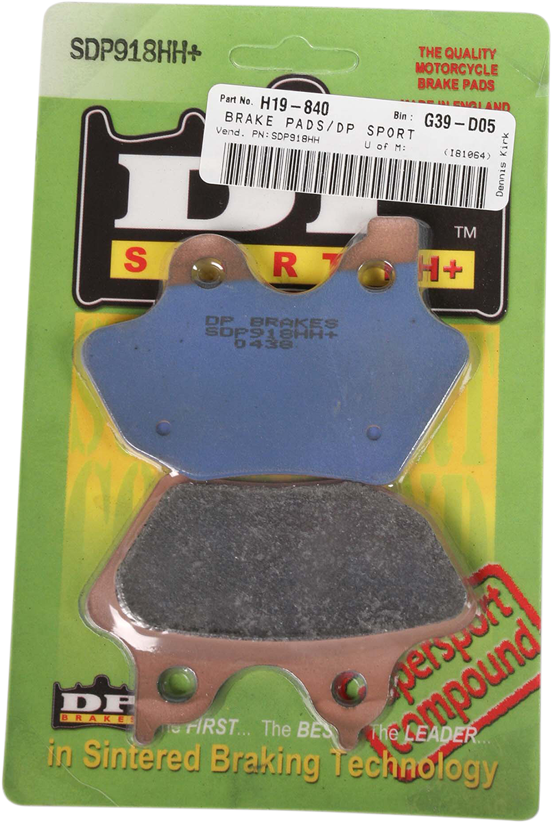 Sintered Metal Brake Pads - Harley-Davidson - SDP918HH 2000 - 2004