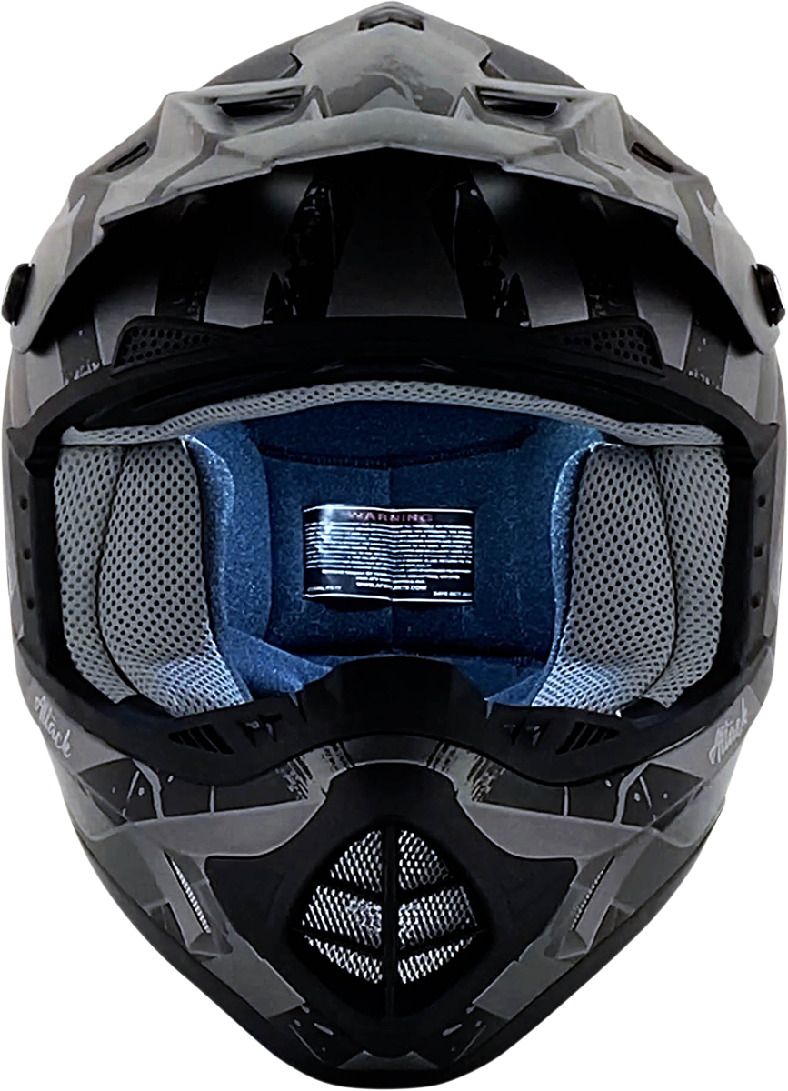 FX-17Y Helmet - Attack - Frost Gray/Matte Black - Medium